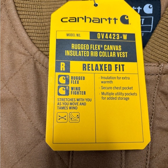 Carhartt Rugged Flex Canvas Insulated Rib Collar Vest New Size 2X 20W-22W - Picture 6 of 9